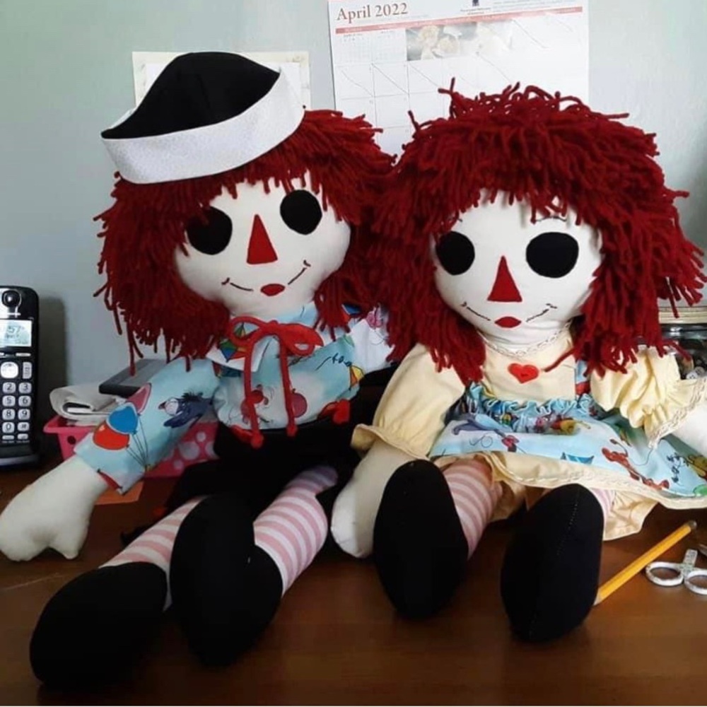 Handmade Raggedy Ann and Andy Dolls